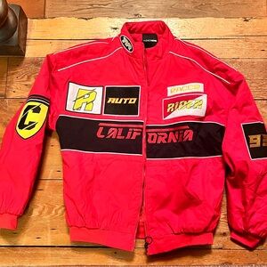 Fashion Nova Red Racing Jacket